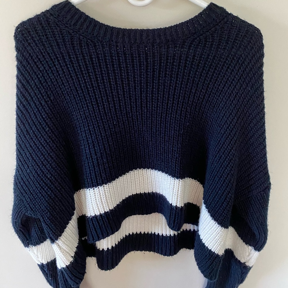 Navy and White Stripped Sweater